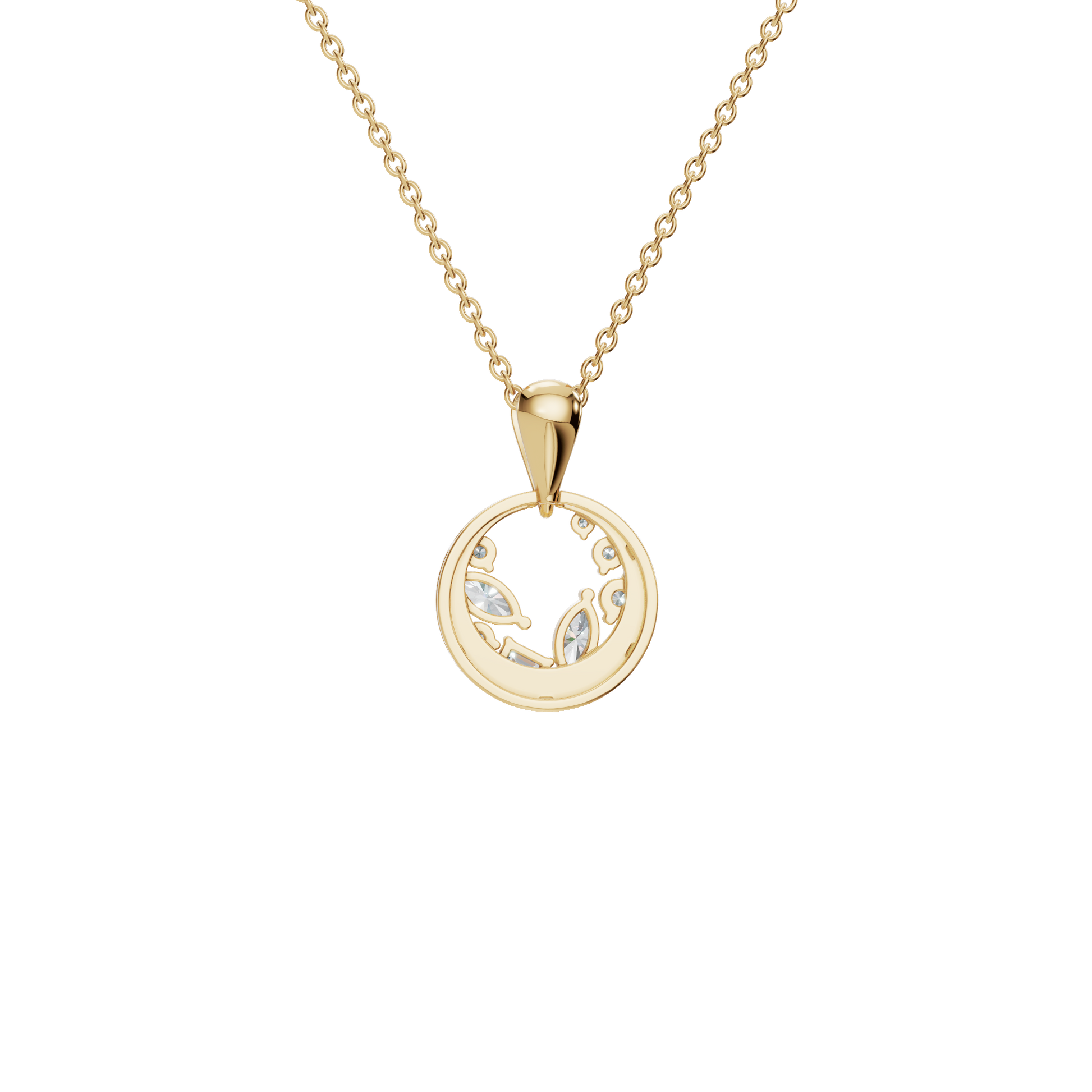 Halo Diamond Circle Pendant