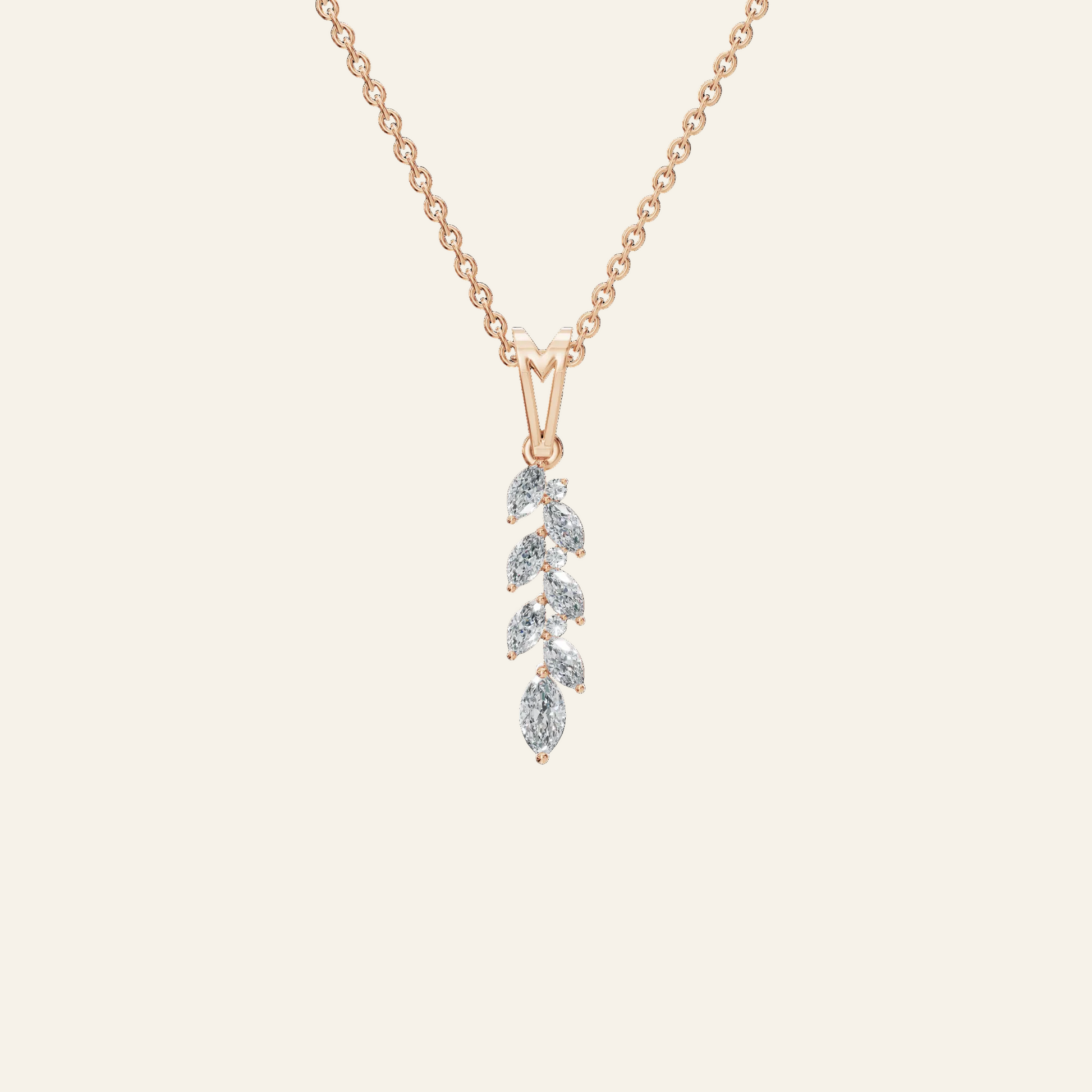 Marquise Diamond Cluster Pendant – The Velmira Collection