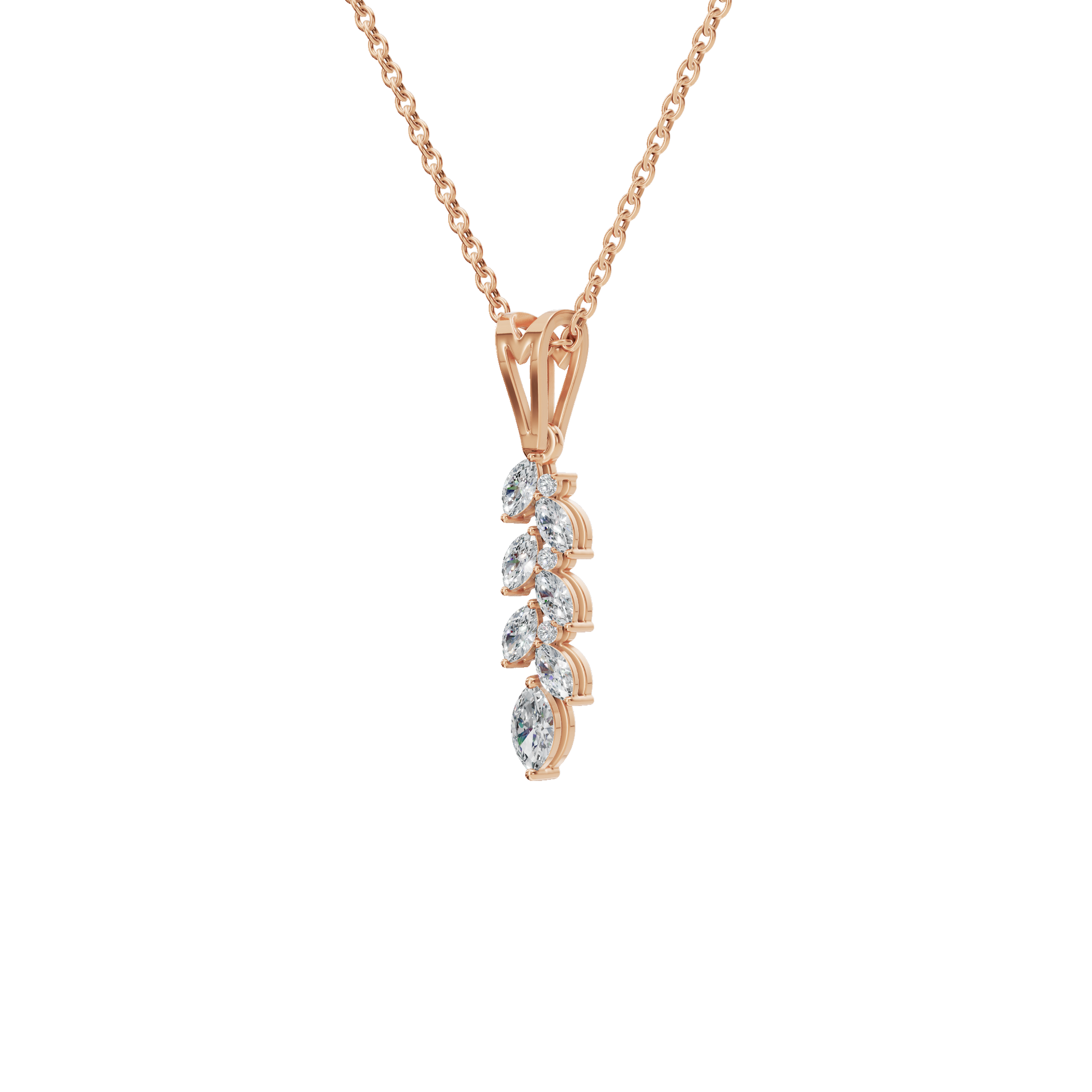 Marquise Diamond Cluster Pendant – The Velmira Collection