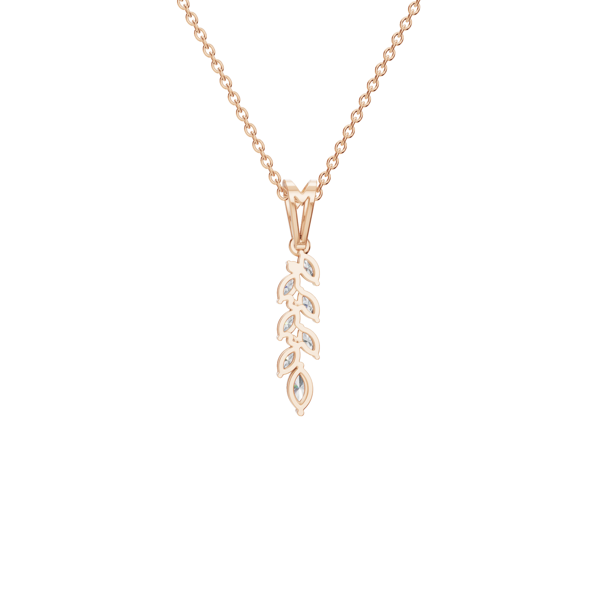 Marquise Diamond Cluster Pendant – The Velmira Collection