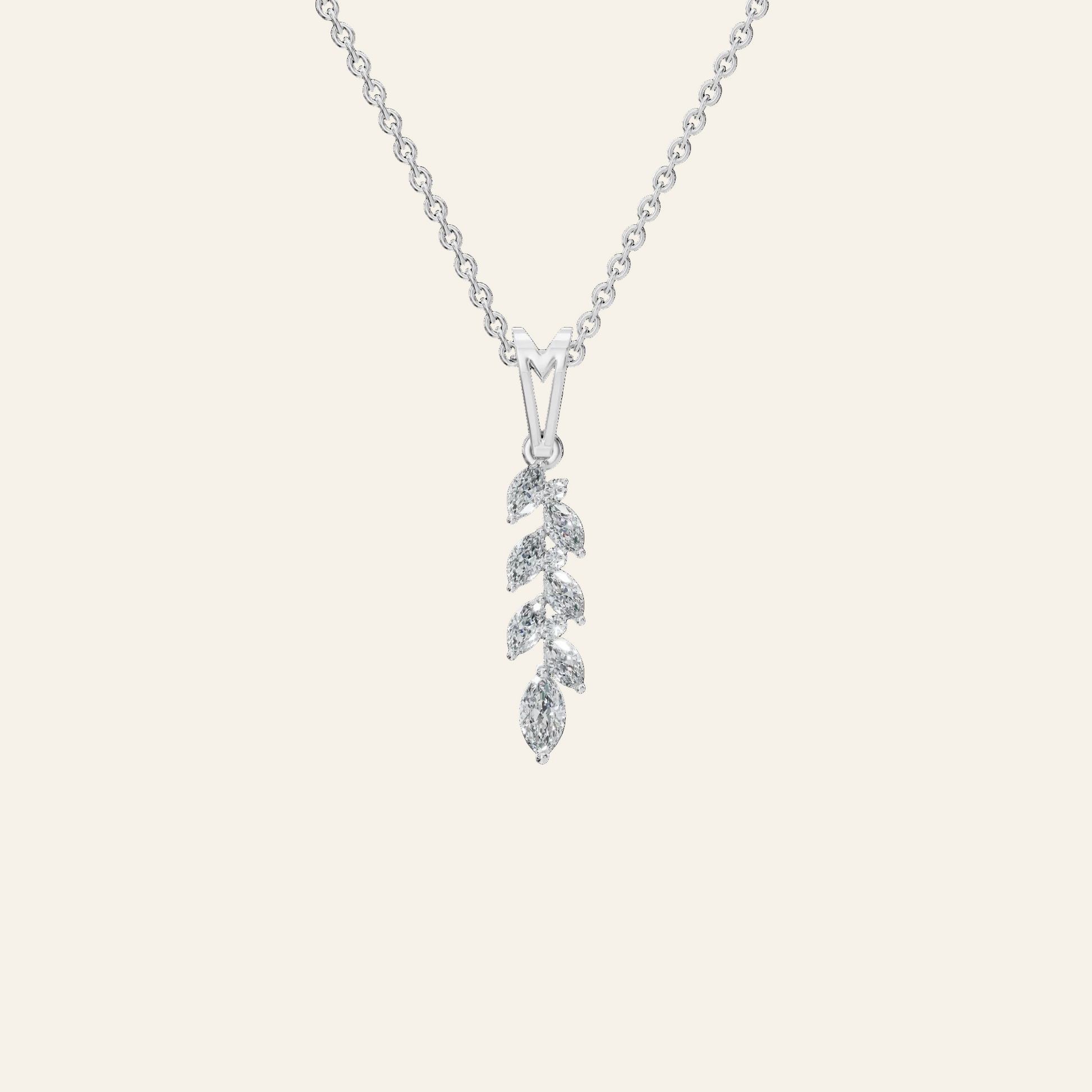Marquise Diamond Cluster Pendant – The Velmira Collection