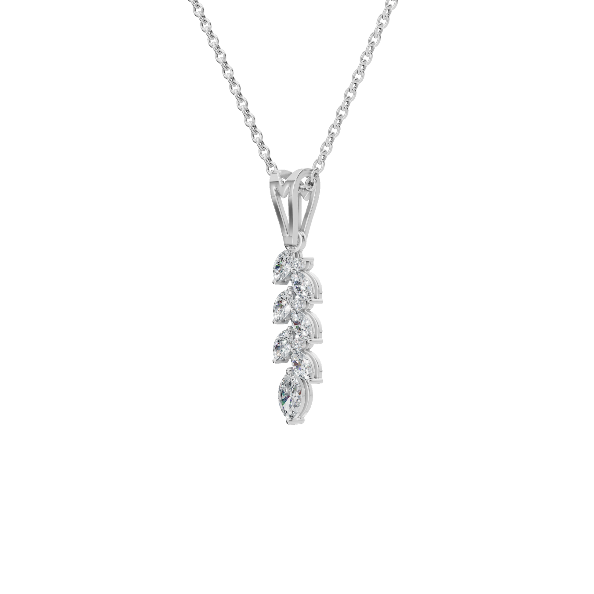 Marquise Diamond Cluster Pendant – The Velmira Collection