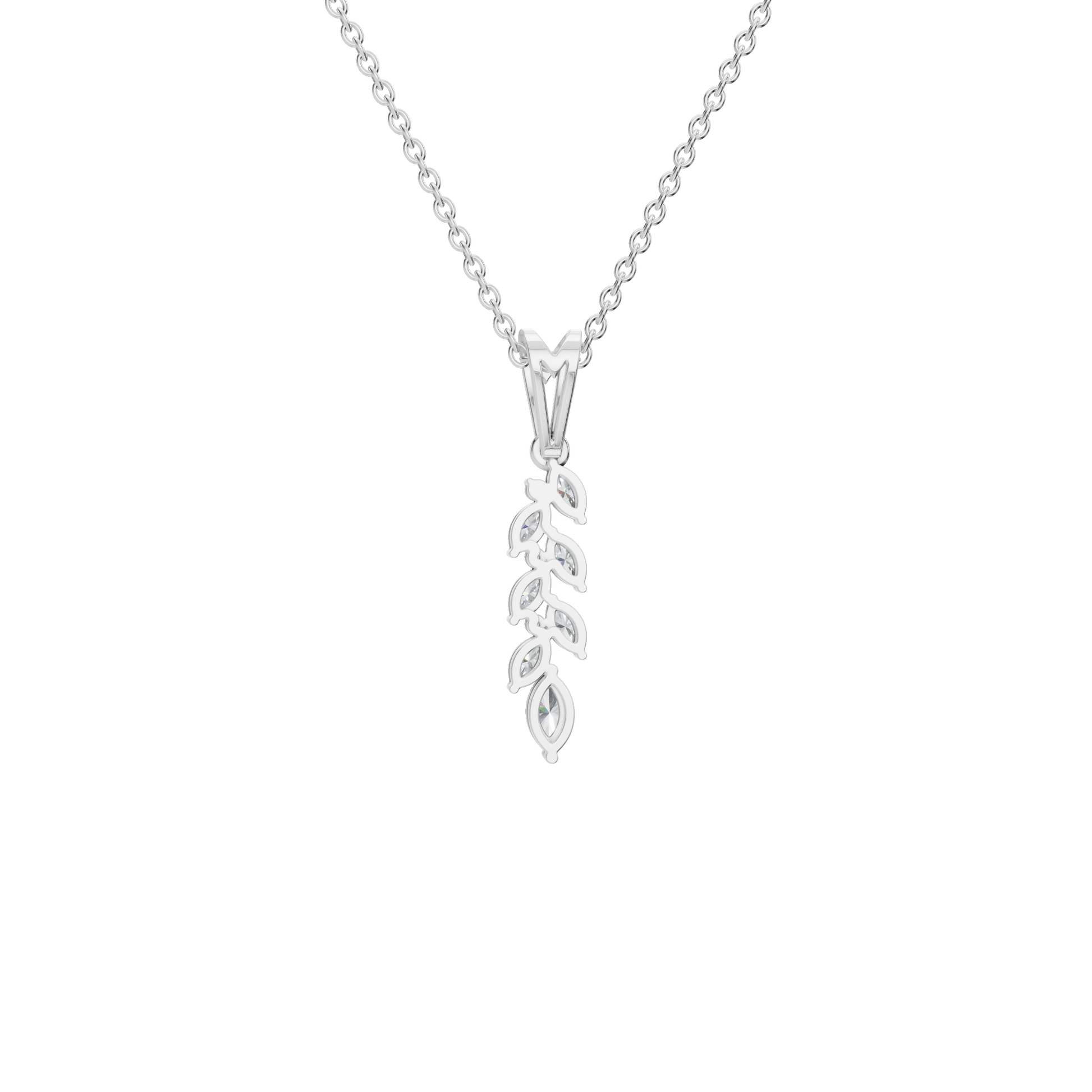 Marquise Diamond Cluster Pendant – The Velmira Collection