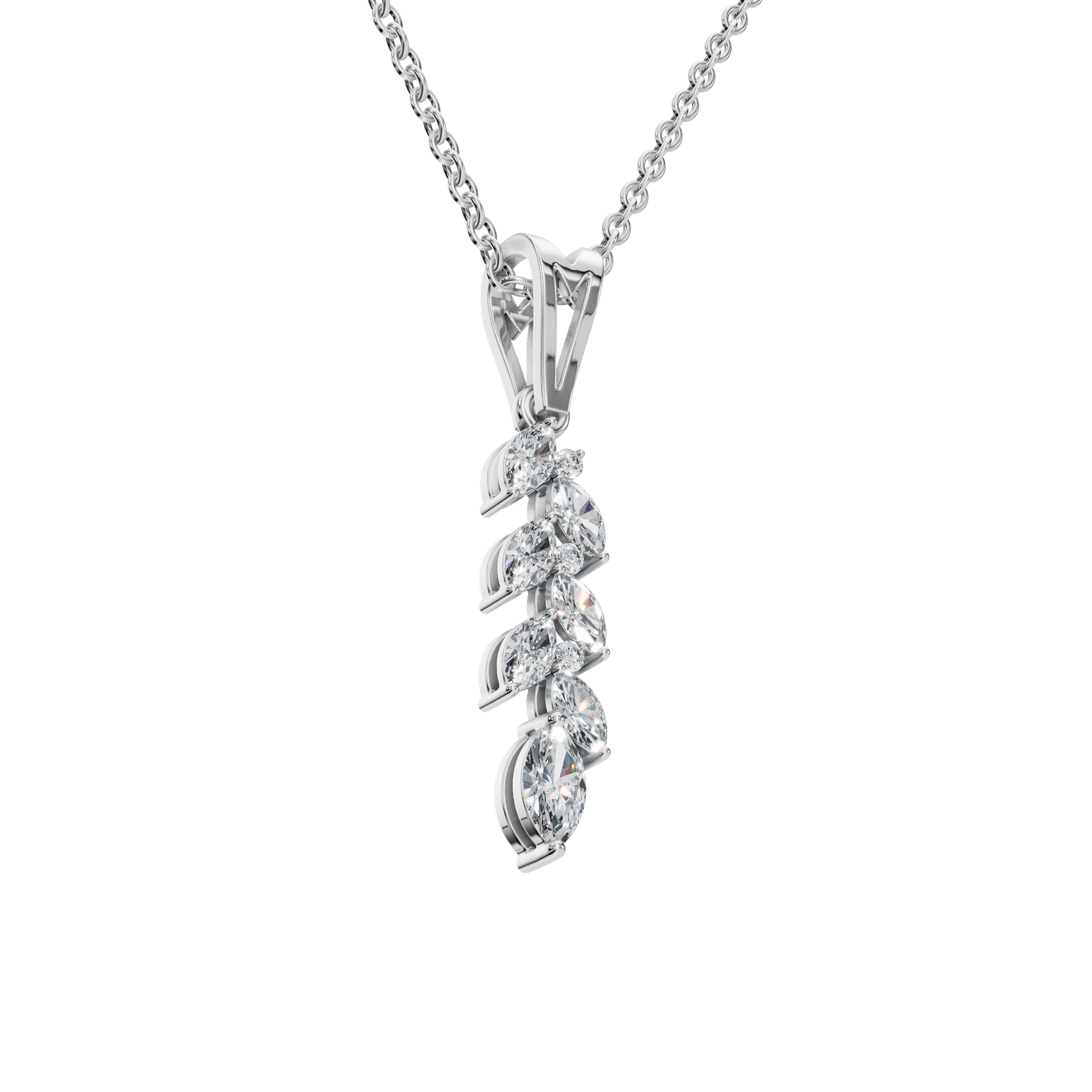 Marquise Diamond Cluster Pendant – The Velmira Collection