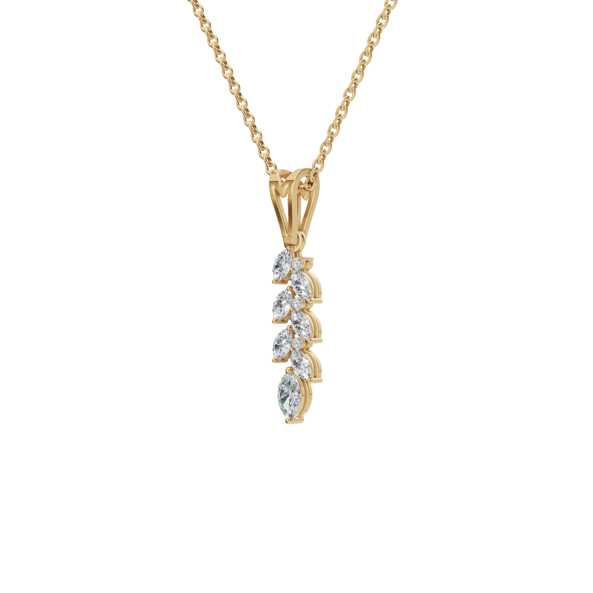 Marquise Diamond Cluster Pendant – The Velmira Collection