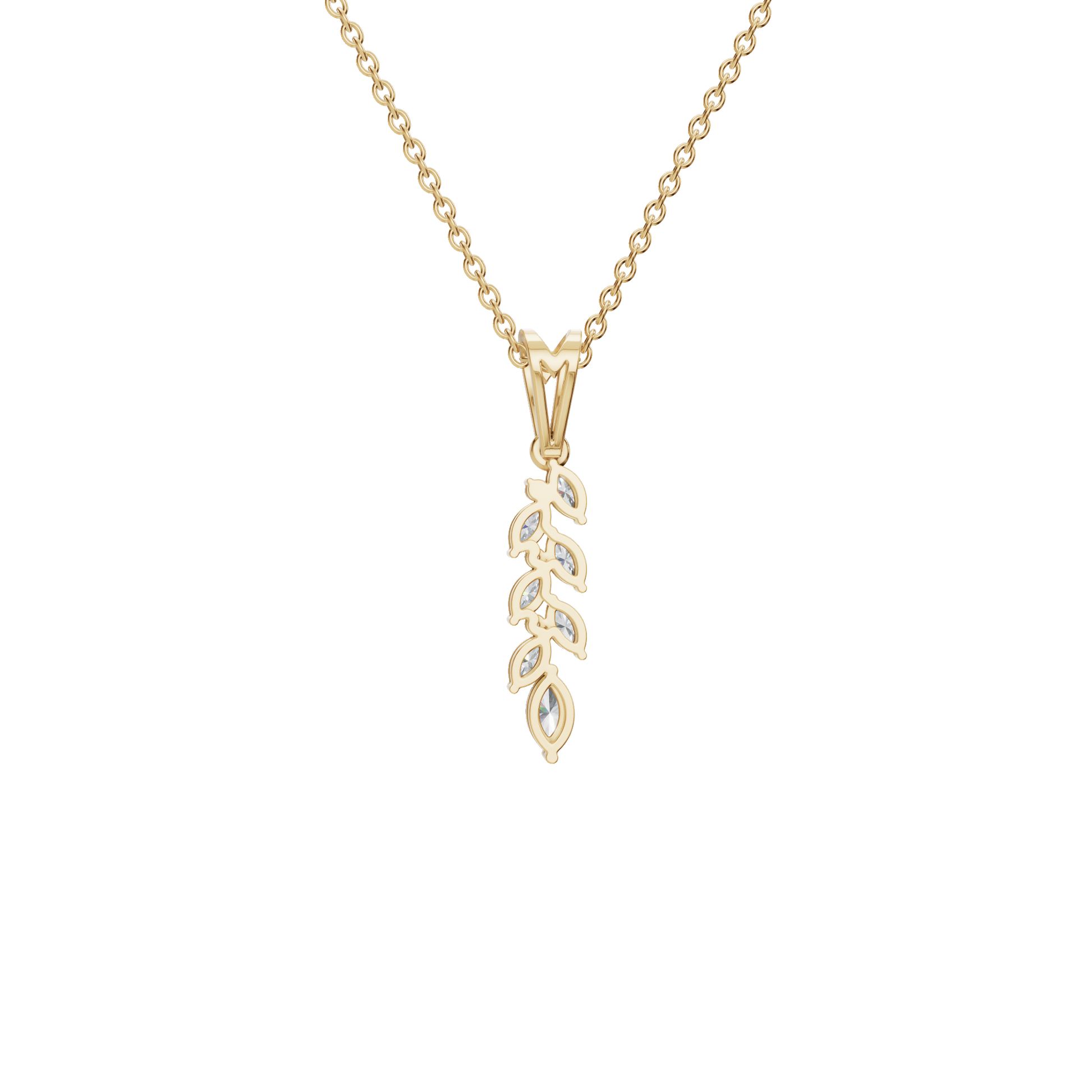 Marquise Diamond Cluster Pendant – The Velmira Collection