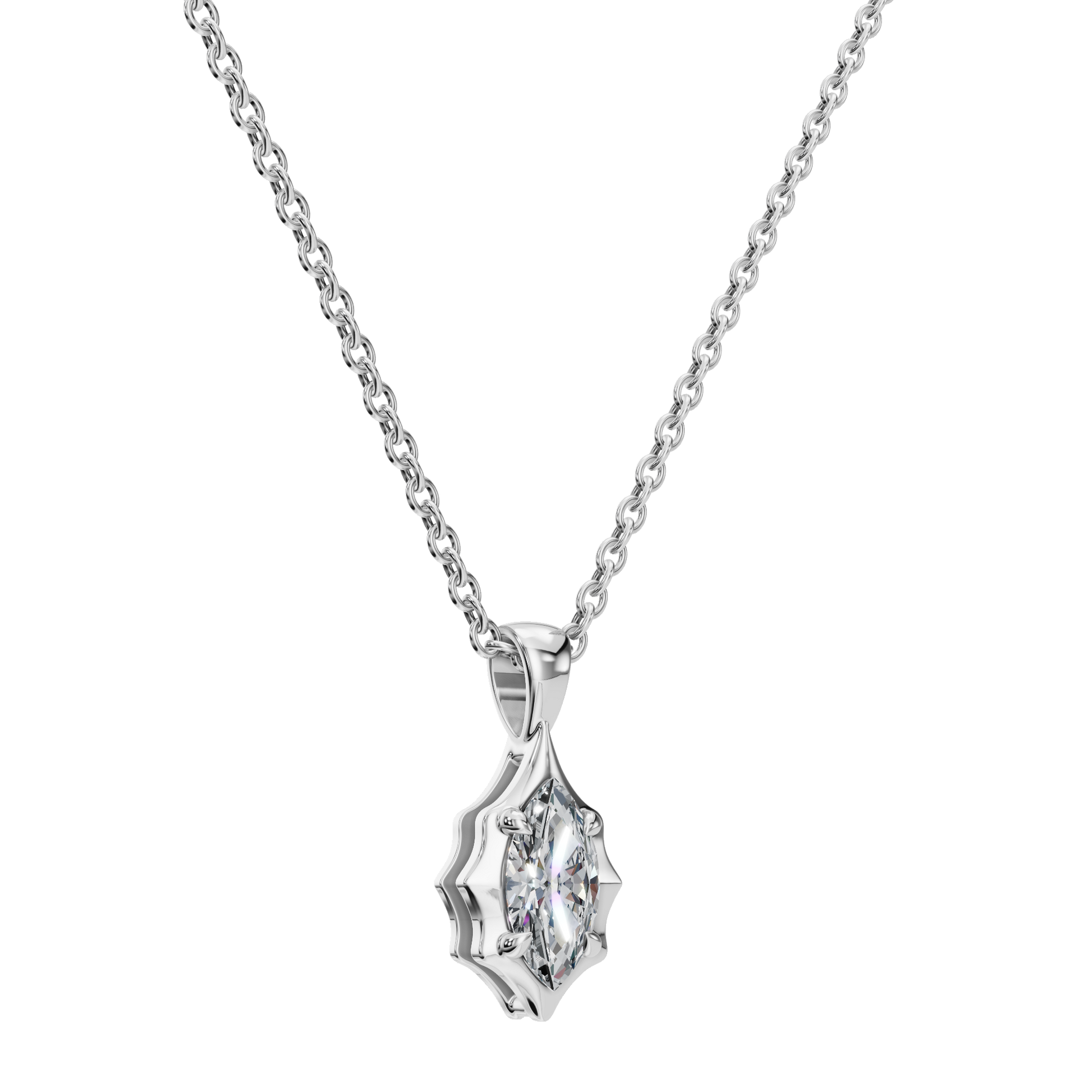 Liquid Diamonds Marquise Flow Pendant
