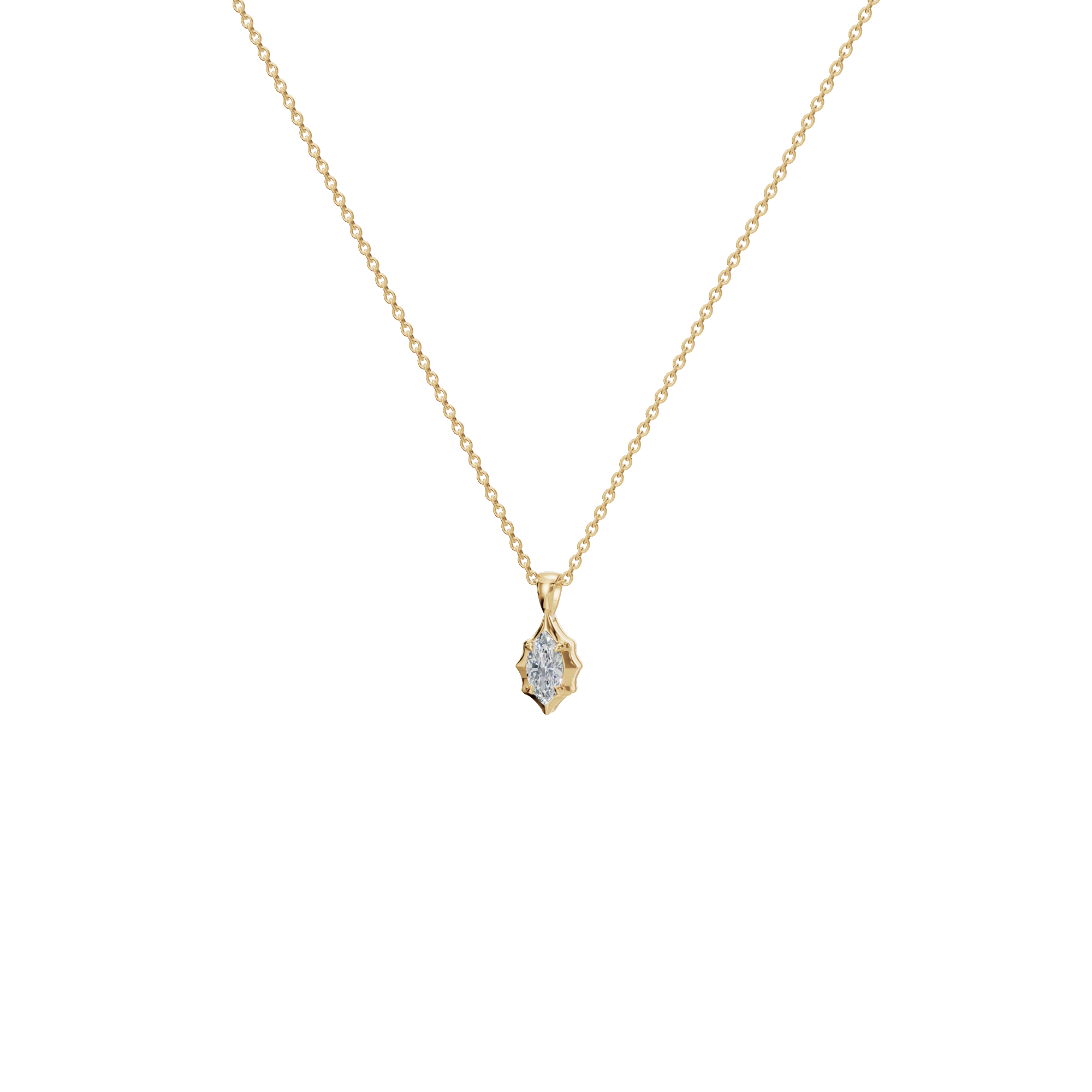 Liquid Diamonds Marquise Flow Pendant