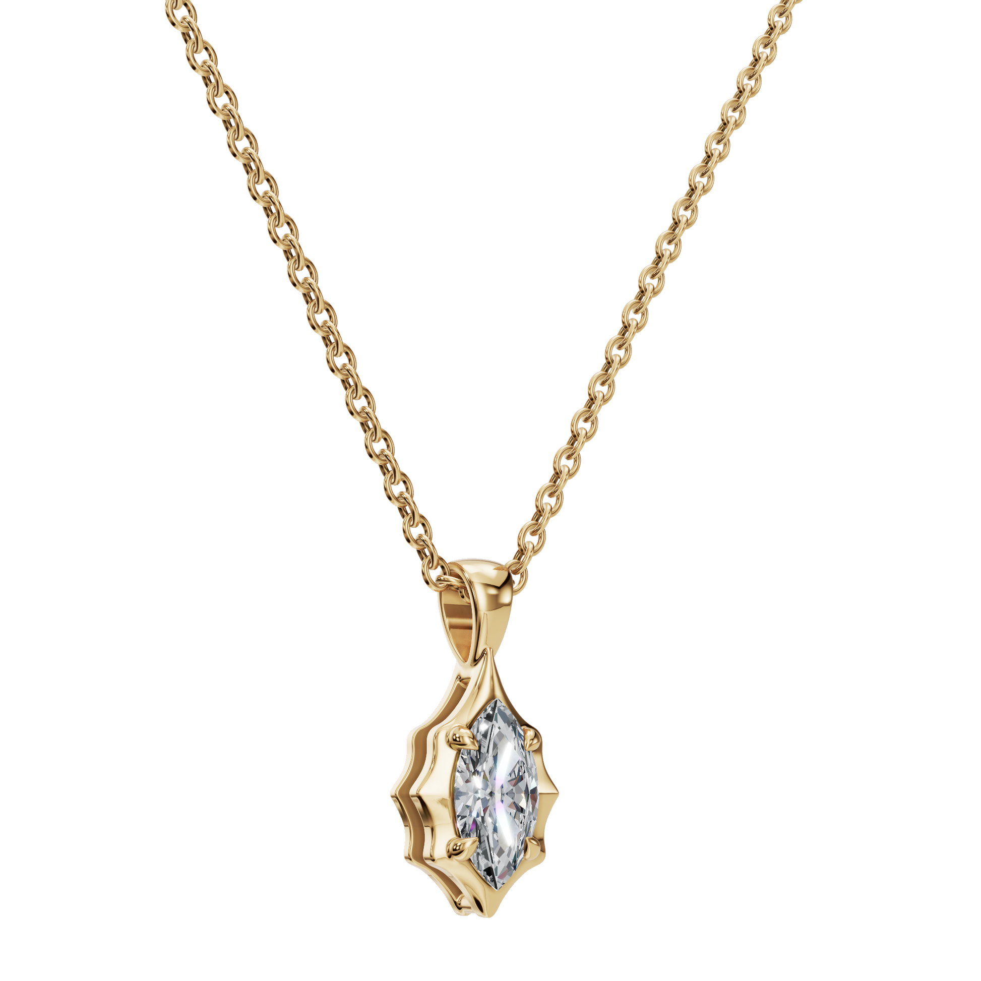 Liquid Diamonds Marquise Flow Pendant