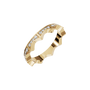 Crenelle Diamond Architectural Band in Yellow Gold close-up | Roomy's Jewellery