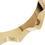 Crenelle Diamond Architectural Band in Yellow Gold flat lay | Roomy's Jewellery