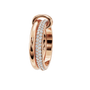 Duo Diamond Double Band in Rose Gold side view | Roomy's Jewellery
