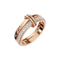 Duo Diamond Double Band in Rose Gold close-up | Roomy's Jewellery