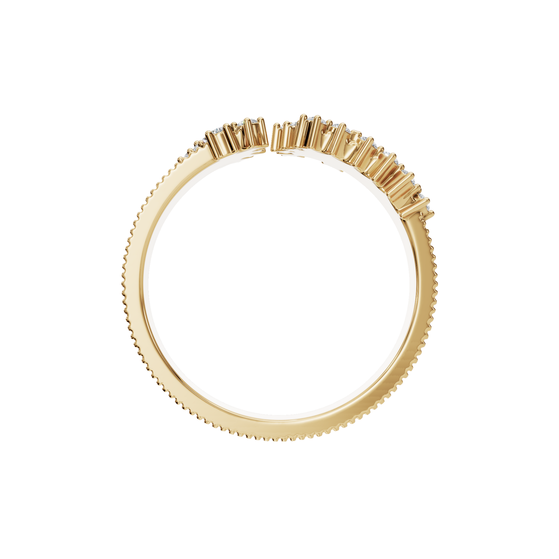 Blossom Diamond Cluster Ring in Yellow Gold on finger | Roomy's Jewellery