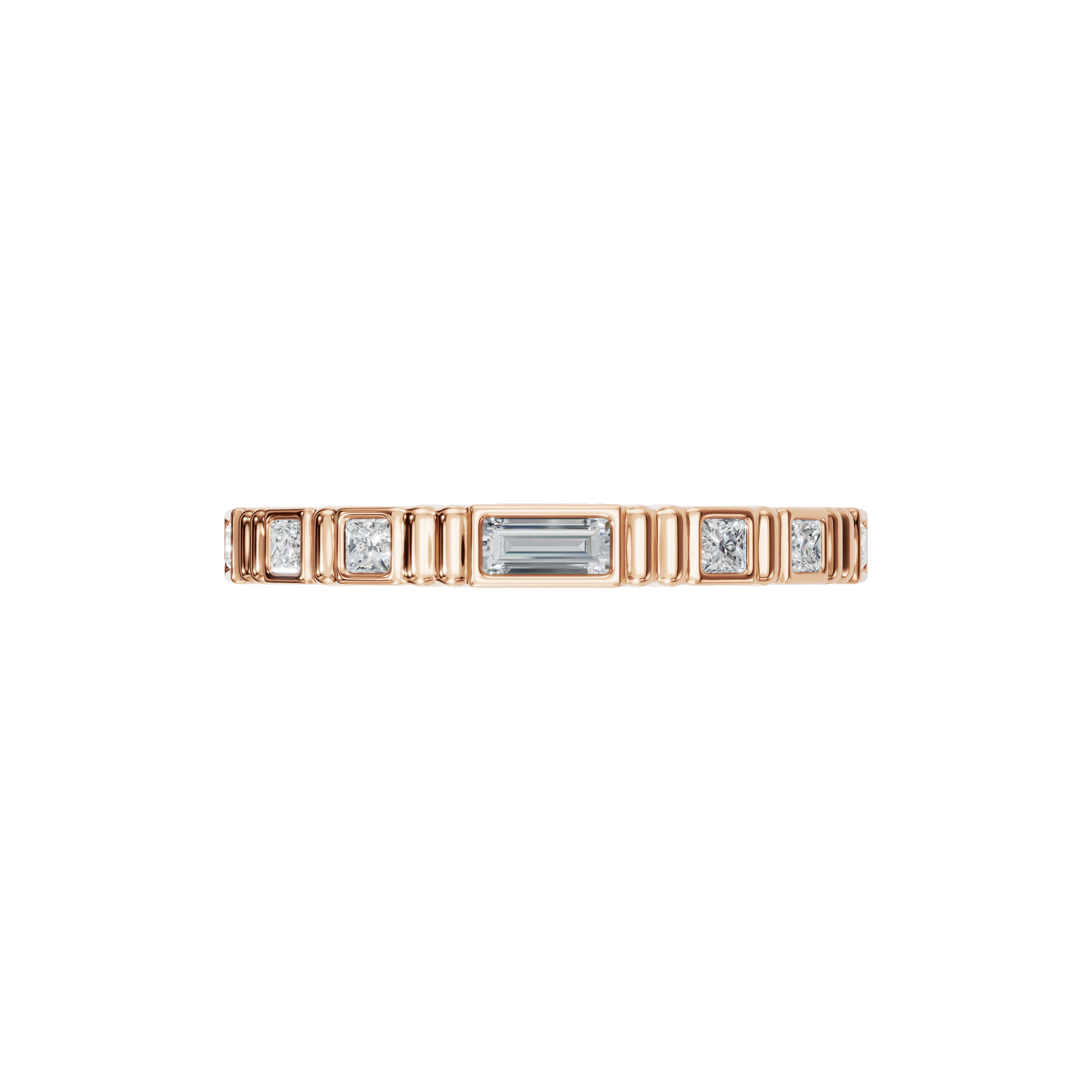 Prism Diamond Band in Rose Gold — Lab Grown | Roomy's Jewellery