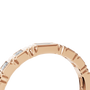 Prism Diamond Band in Rose Gold angled view | Roomy's Jewellery