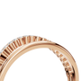 Eclipse Diamond Double Band in Rose Gold angled view | Roomy's Jewellery