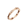 Petal Arch Diamond Band in Rose Gold angled view | Roomy's Jewellery