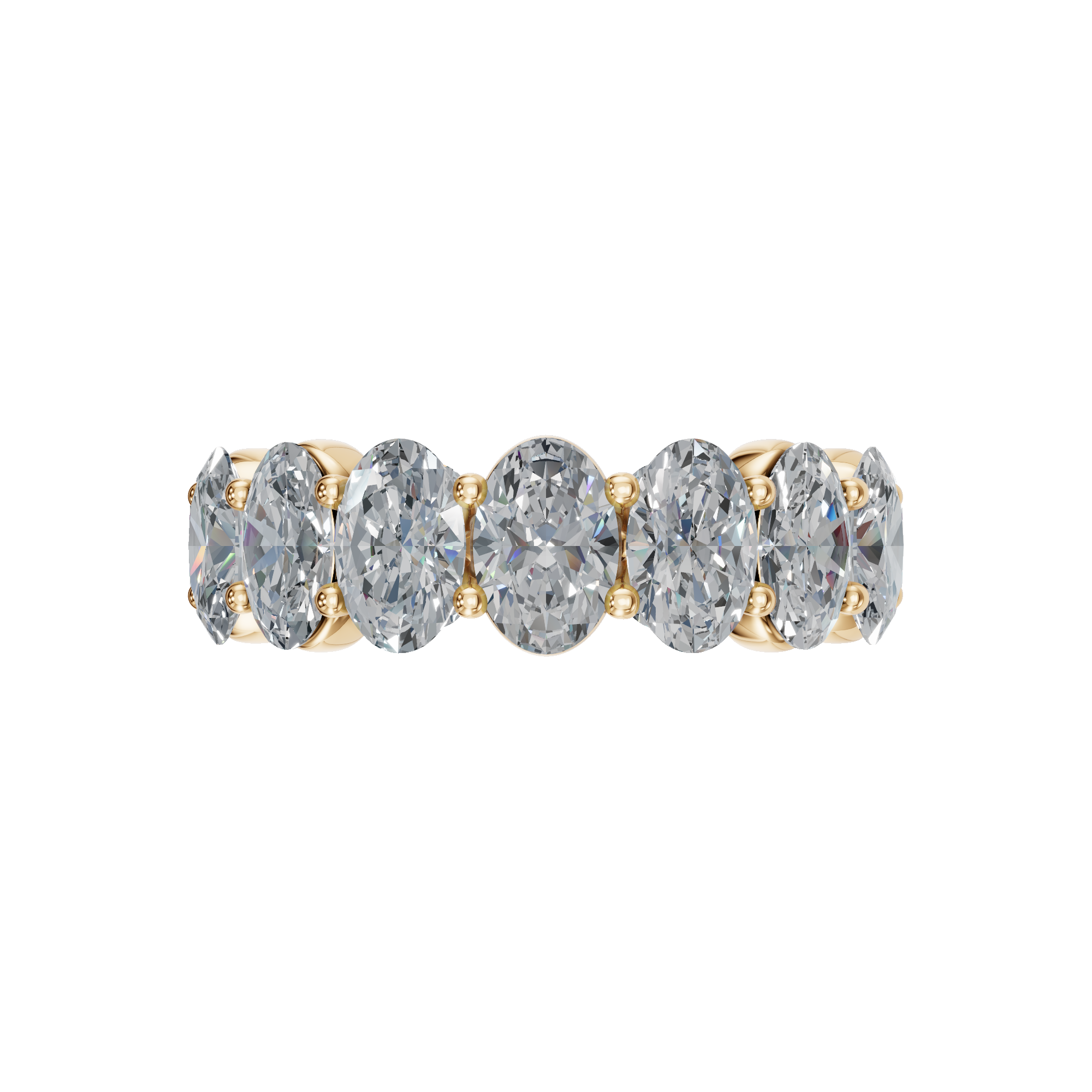 Grand Oval Diamond Band in Yellow Gold — Lab Grown | Roomy's Jewellery